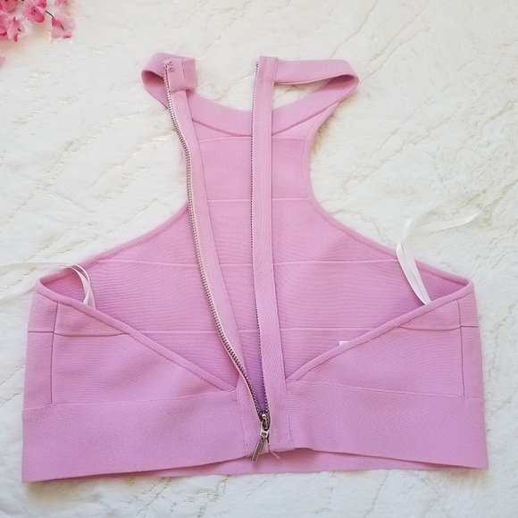 Herve by Herve Leger Bandage Halter Crop Top - Picture 7 of 10